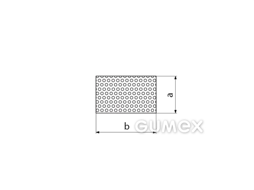 Silikónový mikroporézny profil obdĺžnikový, 3x10mm, hustota 250kg/m3, -60°C/+200°C, biely
